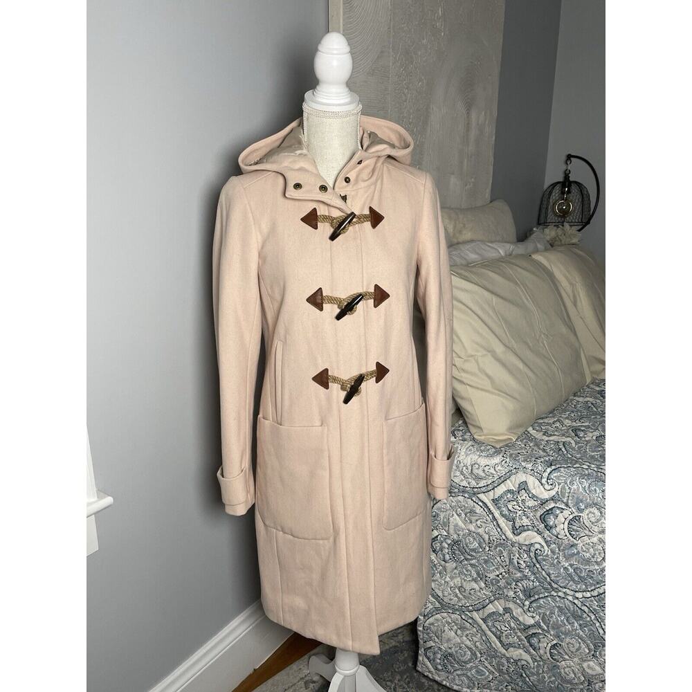 J. Crew Soft Pink Wool Toggle Coat Size 2 $349 Rare